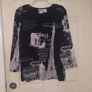 Paris cotton 3/4 sleeve shirt